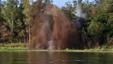 Polícia explode porto clandestino usado para tráfico de drogas no Paraná